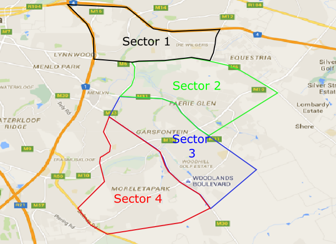 Garsfontein CPF precinct map